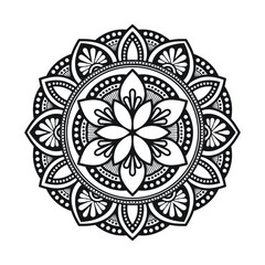 Vector Indian mandala pattern vintage decorative Ornamental elements Islamic Mandala in ethnic style