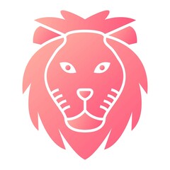  Vector Lion Glyph Gradient Icon Design