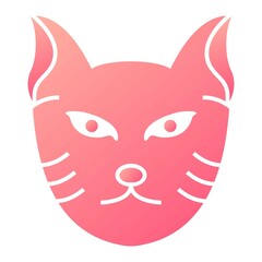 Vector Cat Glyph Gradient Icon Design