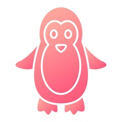 Vector Penguin Glyph Gradient Icon Design