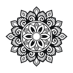 Vector Indian mandala pattern vintage decorative Ornamental elements Islamic Mandala in ethnic style