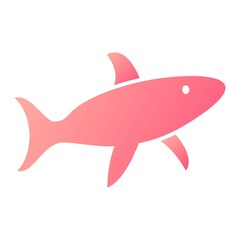 Vector Shark Glyph Gradient Icon Design
