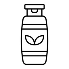 Shampoo Vector Outline Icon Isolated On White Background