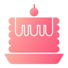 Vector Pancake Glyph Gradient Icon Design
