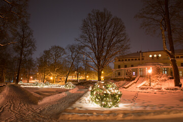 Cesis city park. Latvia.