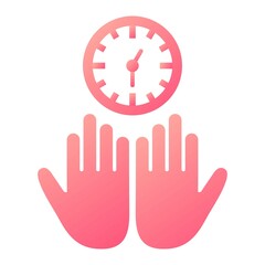 Vector Prayer Time Glyph Gradient Icon Design