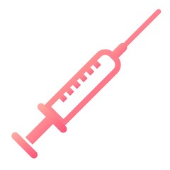 Vector Syringe Glyph Gradient Icon Design
