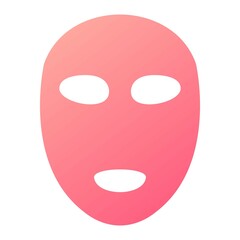 Vector Face Mask Glyph Gradient Icon Design