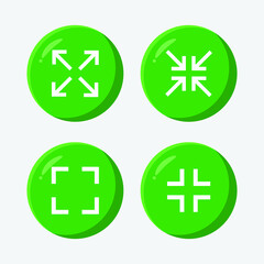 full screen 3d icon set in square and circle modern trend in the style of glass morphism with gradient. The collection includes 4 icons in a single style of business, finance, website, or etc