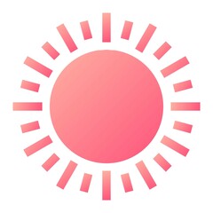 Vector Sun Glyph Gradient Icon Design