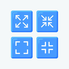 Obraz premium full screen 3d icon set in square and circle modern trend in the style of glass morphism with gradient. The collection includes 4 icons in a single style of business, finance, website, or etc