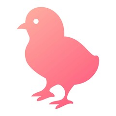  Vector Chick Glyph Gradient Icon Design