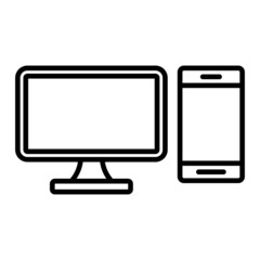 Responsive Vector Outline Icon Isolated On White Background