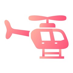 Vector Helicopter Glyph Gradient Icon Design