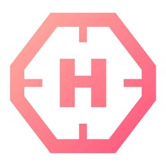 Obraz premium Vector Helipad Glyph Gradient Icon Design