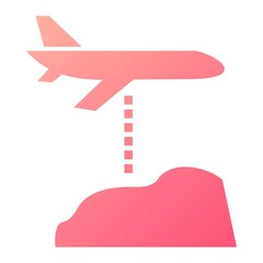Vector Altitude Glyph Gradient Icon Design