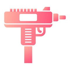 Vector Uzi Glyph Gradient Icon Design
