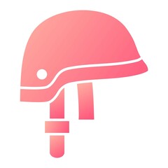 Vector Helmet Glyph Gradient Icon Design