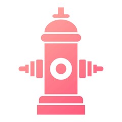 Vector Fire Hydrant Glyph Gradient Icon Design
