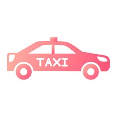 Vector Taxi Glyph Gradient Icon Design
