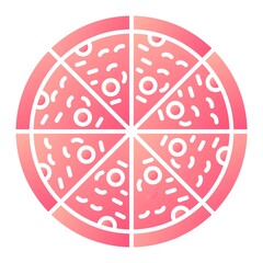 Vector Pizza Glyph Gradient Icon Design