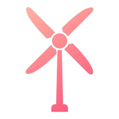 Vector Eolic Turbine Glyph Gradient Icon Design