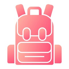 Vector Backpack Glyph Gradient Icon Design