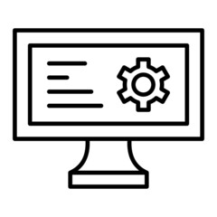 Software Vector Outline Icon Isolated On White Background