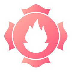 Vector Emblem Glyph Gradient Icon Design