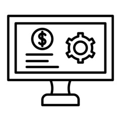 Development Vector Outline Icon Isolated On White Background