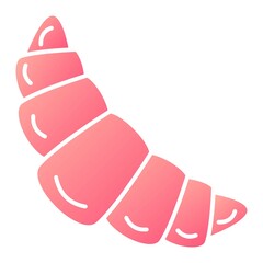 Vector Croissant Glyph Gradient Icon Design