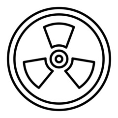 Hazard Vector Outline Icon Isolated On White Background
