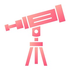 Vector Telescope Glyph Gradient Icon Design