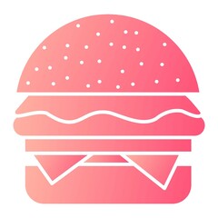 Vector Hamburger Glyph Gradient Icon Design