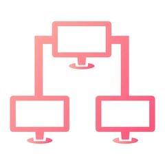 Obraz premium Vector Network Glyph Gradient Icon Design