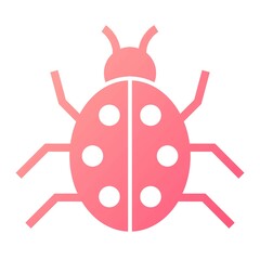 Vector Bug Glyph Gradient Icon Design
