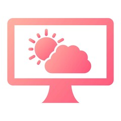 Vector Forecast Glyph Gradient Icon Design