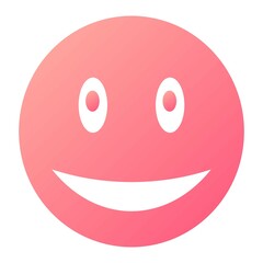 Vector Happy Glyph Gradient Icon Design