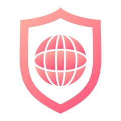 Vector Protection Glyph Gradient Icon Design