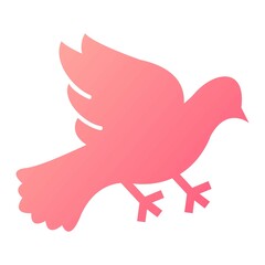 Vector Dove Glyph Gradient Icon Design