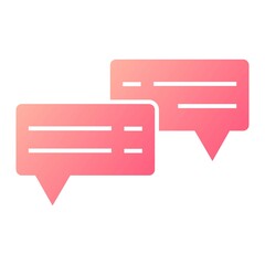 Vector Conversation Glyph Gradient Icon Design