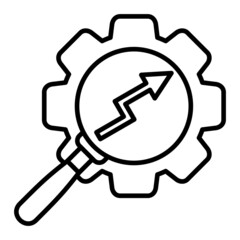 Optimization Vector Outline Icon Isolated On White Background