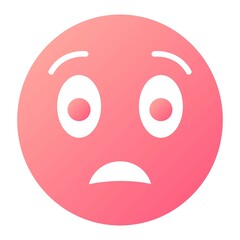 Fototapeta premium Vector Confused Glyph Gradient Icon Design