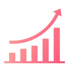 Vector Growth Glyph Gradient Icon Design