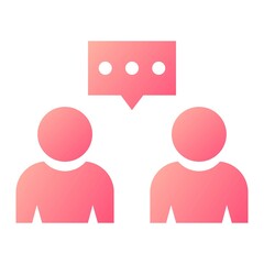 Vector Communication Glyph Gradient Icon Design