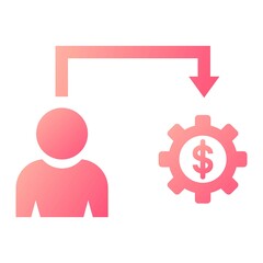 Vector Opportunity Glyph Gradient Icon Design