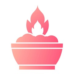 Vector Calories Burn Glyph Gradient Icon Design
