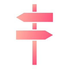 Vector Directions Glyph Gradient Icon Design