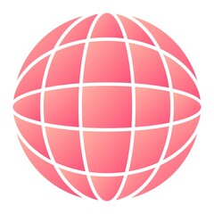 Vector Globe Glyph Gradient Icon Design
