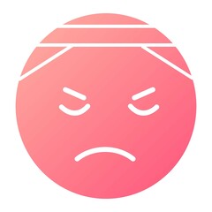 Vector Injury Glyph Gradient Icon Design